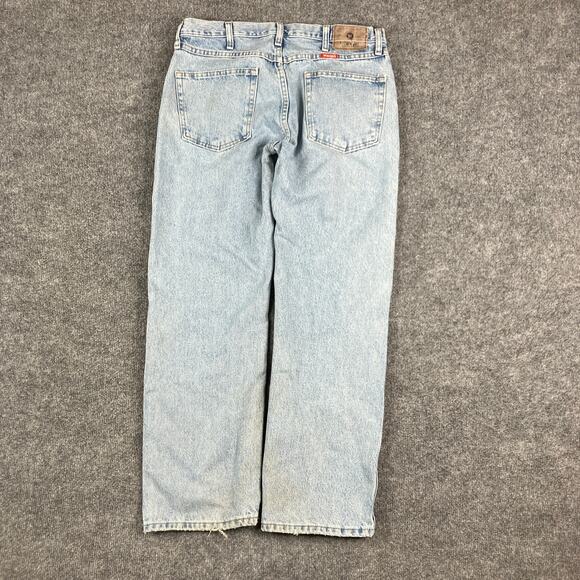 Wrangler Mens Jeans Size 34x29 Light Wash Regular Fit Straight Leg Denim Baggy - Picture 8 of 10